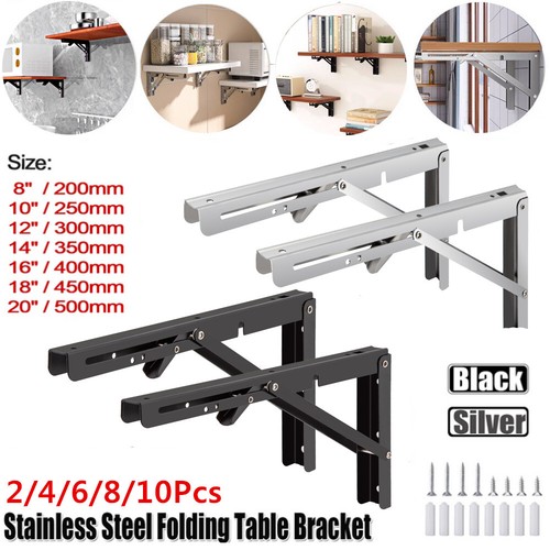 10pcs folding shelf brackets - folding,