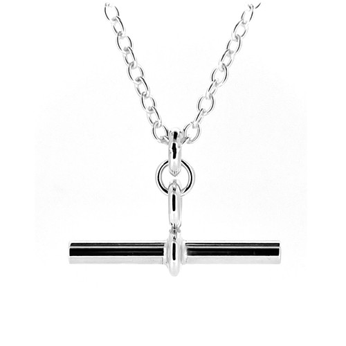 Bar necklace sterling silver - t,