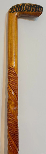Hand carved wooden walking - hand,