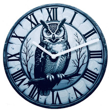 Owl Quartz Wall Clock - 18cm