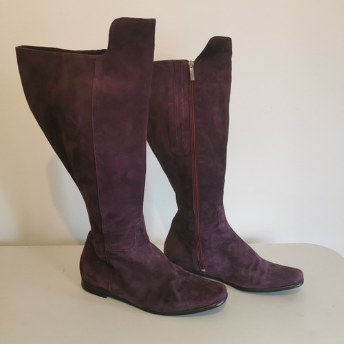 Duo purple suede - purple, leather