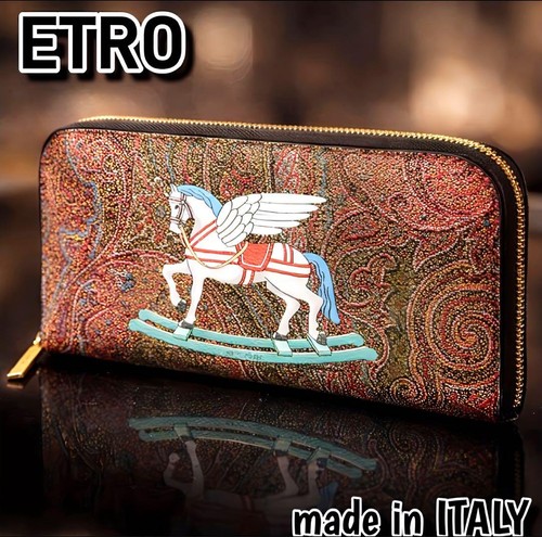 Etro wallet paisley pattern - etro,