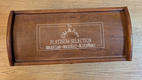 Empty wooden whisky box - empty,