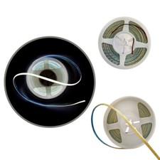 12V LED COB Flex Strip Light 5M Dimmable Waterproof Warm White Campervan Caravan