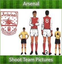 Shoot Football Magazine Team Squad Pictures Arsenal - Various Seasons Opponents