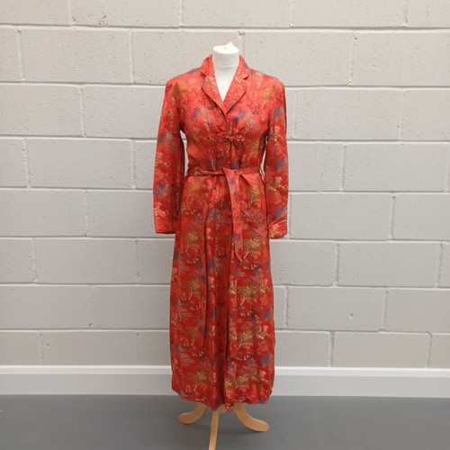 Vintage red chinese brocade - vintage,
