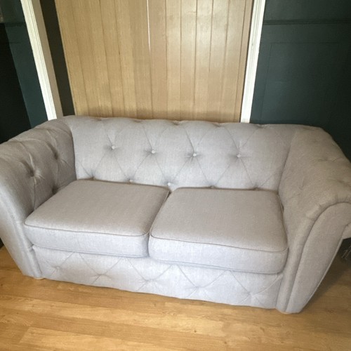 Grey tufted seater sofa - grey,