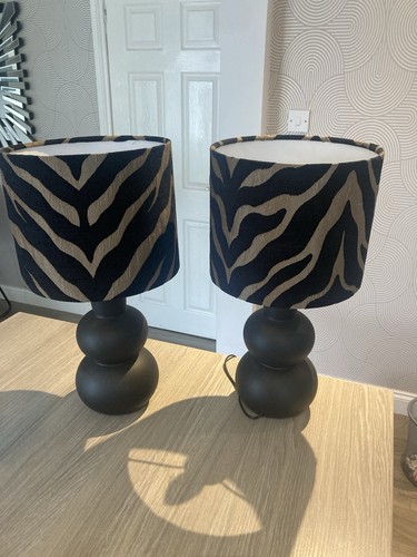 Zebra print lamp shades - zebra,