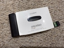 White Sony Walkman WM-EX80 Cassette Tape Player works with original accessories 