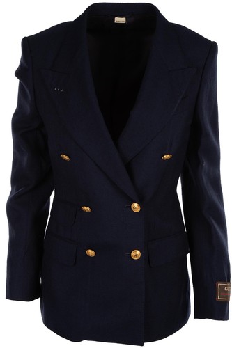 Gucci navy woven blazer - blazer, 38