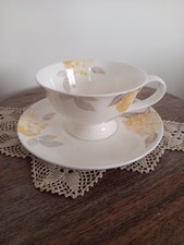 Laura Ashley Cup & Saucer Yellow Hydrangea Fine Bone China
