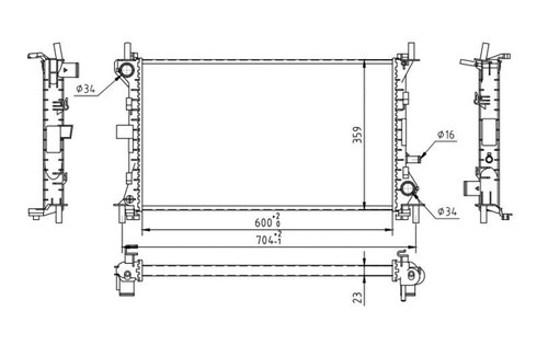 Radiator engine cooling fits - engine,