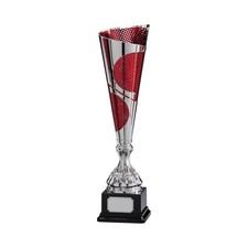 Quest Laser Cut Silver Red Cup Award 445mm FREE Trophy Engraving