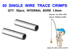 50 WIRE TRACE RIG CRIMPS 1.8mm