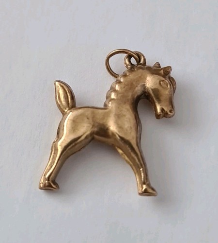 Vintage 9ct gold horse - gold,