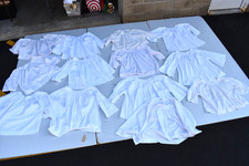 Group of 13 Used White Surplices, Various Sizes, C.M. Almy (CU352) chalice co.
