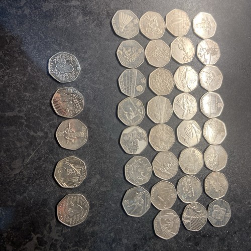 British 50p coins bulk - british,