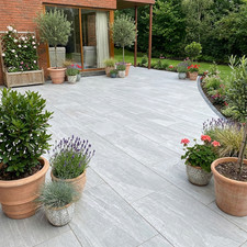 Kandla grey porcelain patio - porcelain,