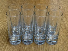 Set of 8 Tall Vodka Shot Clear Drinks Glasses Excellent Condition 10 / 3.5 cm