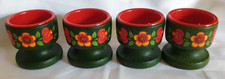 4 VINTAGE RETRO EMSA WEST GERMANY PLASTIC 1970s EGG CUPS