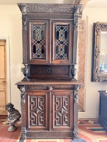 Original carved oak hunting - original,