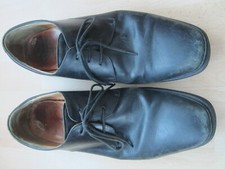 STEPTRONIC BLACK ANGELO LEATHER SHOES SIZE 44 / 9.5UK
