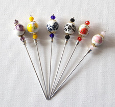 Vintage style beaded hat pins - vintage,