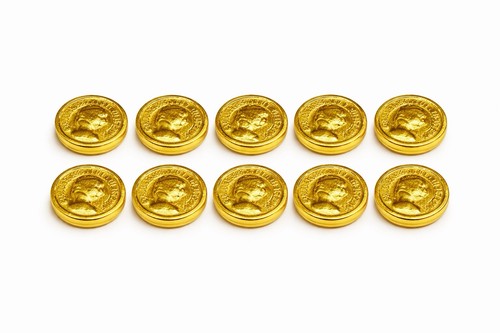 Gold pirate coins set - gold,