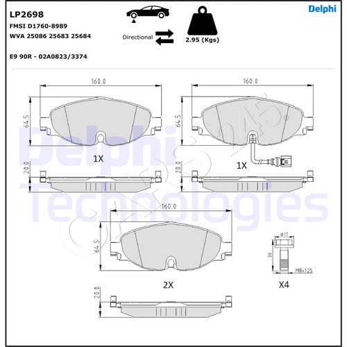 Delphi disc brake - brake, pad