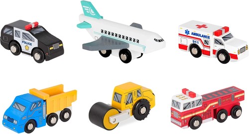 Wooden toy vehicles set - vehicles,