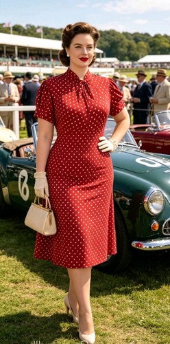Vintage 1940s 1950s style - vintage, red