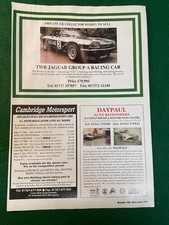 TWR JAGUAR GROUP A RACING CAR XJS V12 5.3 450 BHP 1995 ADVERT A4 FILE C