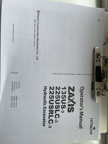 Hitachi zaxis 135us operator - hitachi,