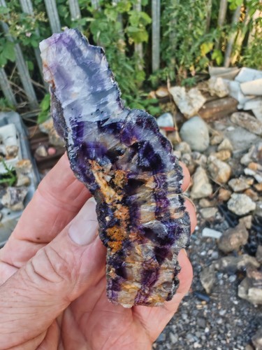 Blue john fluorite - blue, crystal