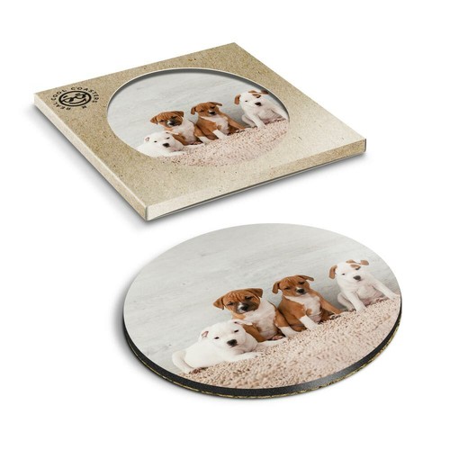 Boxed round coasters - boxed,