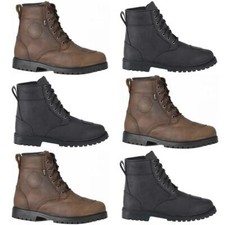 Diora Renegade Waterproof Touring Motorcycle Boots Vintage Short Shoes Brown