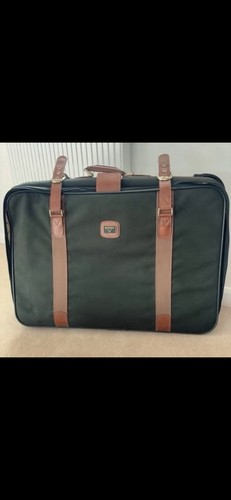 Vtg antler large suitcase - vtg,