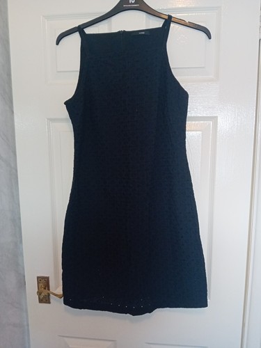 Black strappy floral - black, broderie