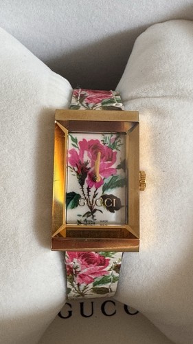 Gucci frame floral watch - g,