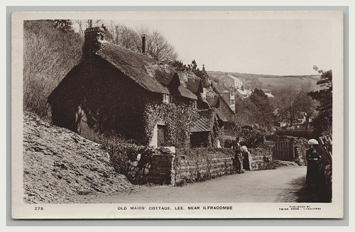 Postcard old maids cottage - postcard,