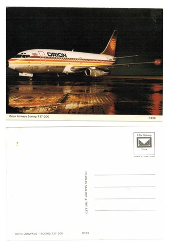 Postcard orion airways - postcard,