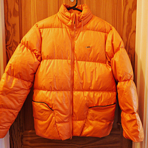 Nike men orange down puffer - nike, men's