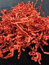 600G CRINKLE SHREDDED PAPER RED Zig Zag Kraft Gift Hamper Filler Shred Packaging