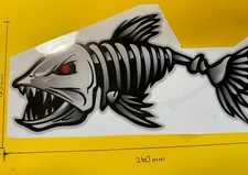 FISHING BOX, LAPTOP, BOAT STICKERS SPECIAL OFFER DECAL 260mm BONE FISH