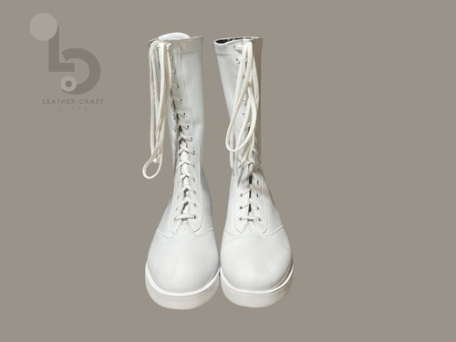 White pro wrestling boots - pro,
