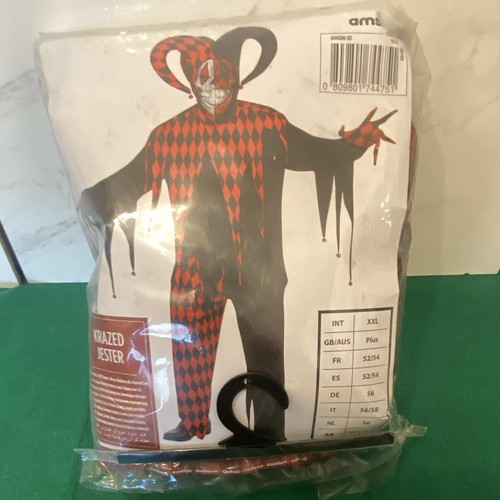 Red black jester clown - &,