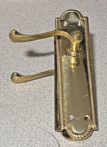 Brass effect door handles - effect,