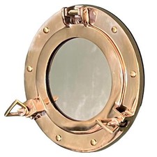 Brass Porthole Mirror -