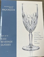 SET OF 4 BRAND NEW MARQUIS WATERFORD BROOKSIDE ICED BEVERAGE GLASSES IN BOX