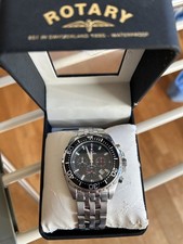 Rotary Analog Quartz Men Chronograph Rare Vintage 024874211